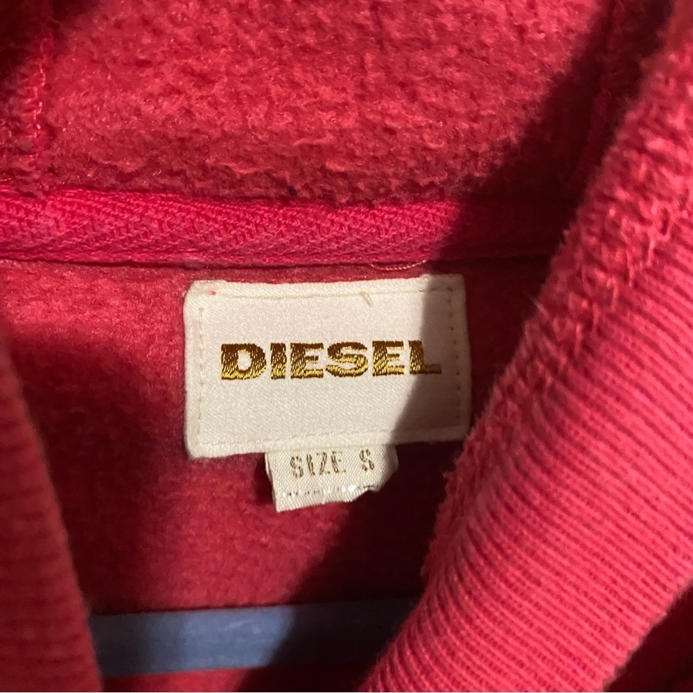 Vintage Diesel Hot Pink Logo Hoodie size Small - Picture 9 of 9